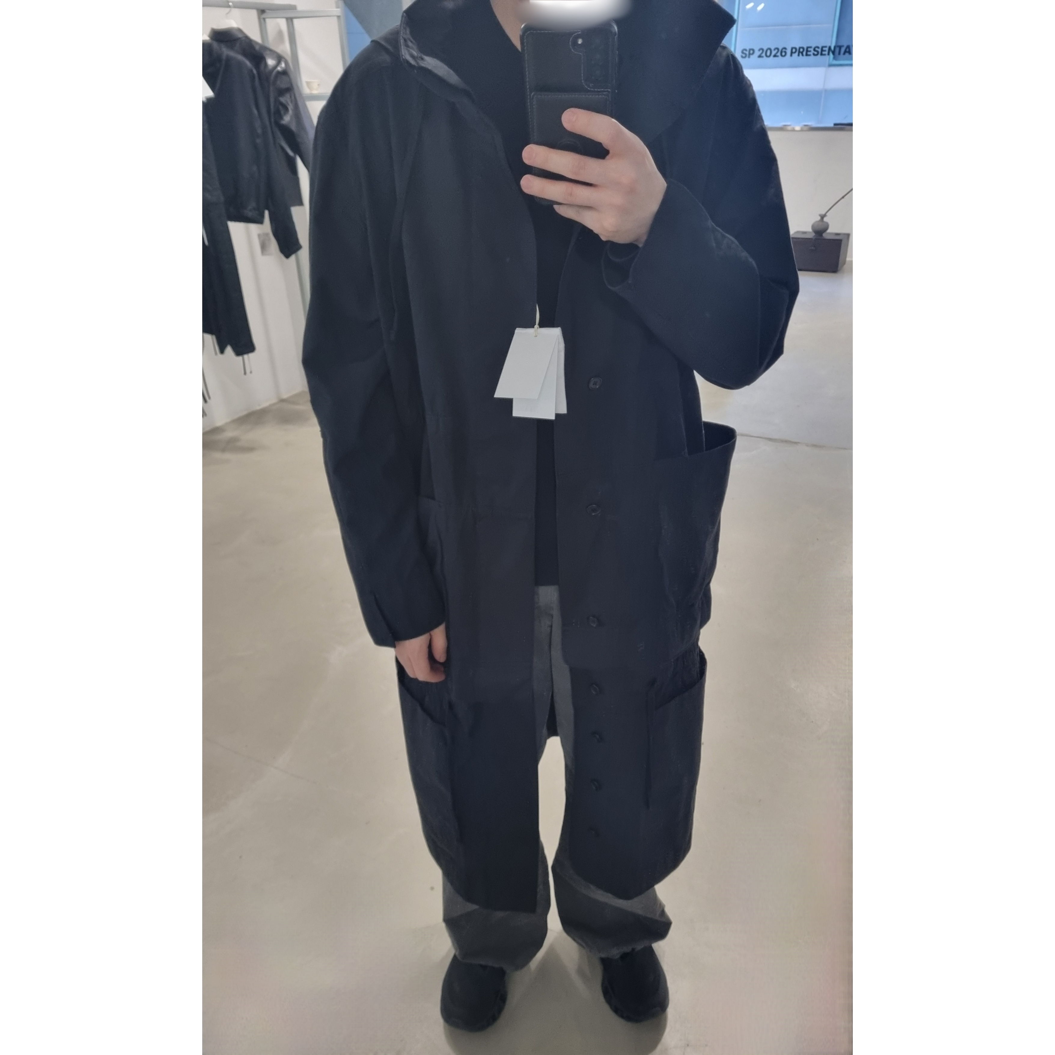 On Running x Post Archive Faction (Paf) Cloudmonster 2 Black Magnet 착용 스타일 - 3