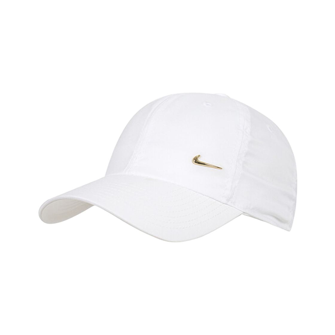 나이키 드라이핏 클럽 언스트럭처 메탈 스우시 캡 화이트 메탈릭 골드(Nike Dri-Fit Club Unstructured Metal Swoosh Cap White Metallic Gold) - 2