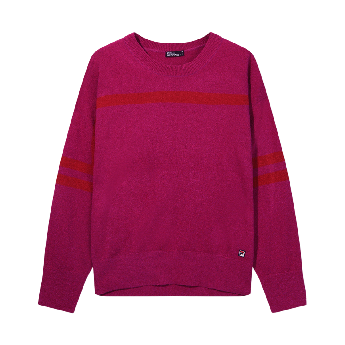 [6% 적립] FILA HERITAGE COLLECTION 헤리티지 크루넥 스웨터 퍼플([6% 적립] FILA HERITAGE COLLECTION Heritage Crewneck Sweater Purple)