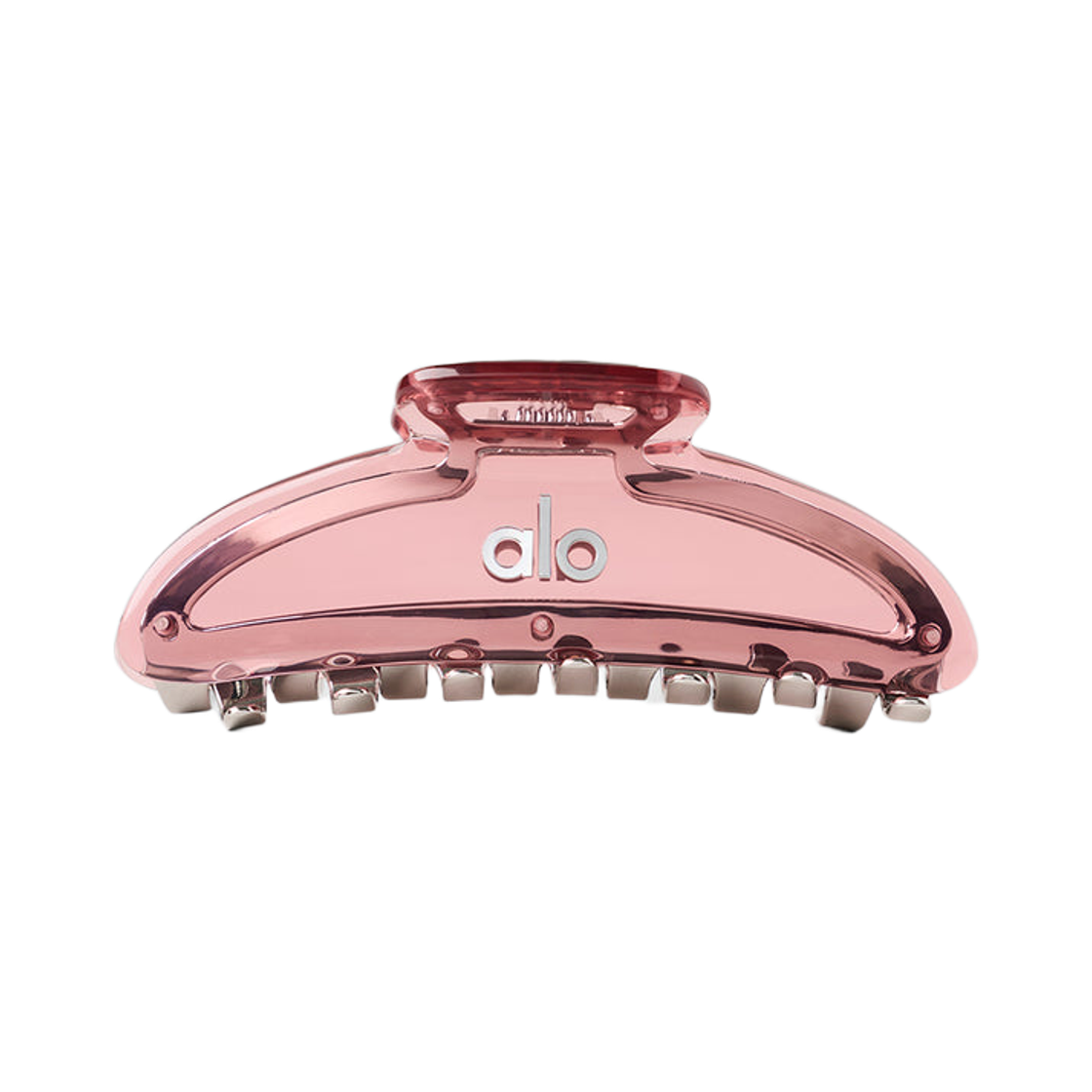 A0657U Alo Yoga Acrylic Illusion Claw Clip Vintage Pink Chrome