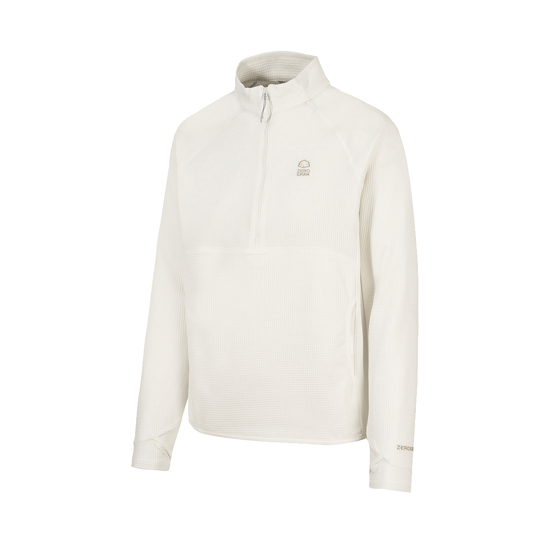 ZU1LSS2601IVR ZEROGRAM Seawool Half-Zip Pullover Ivory