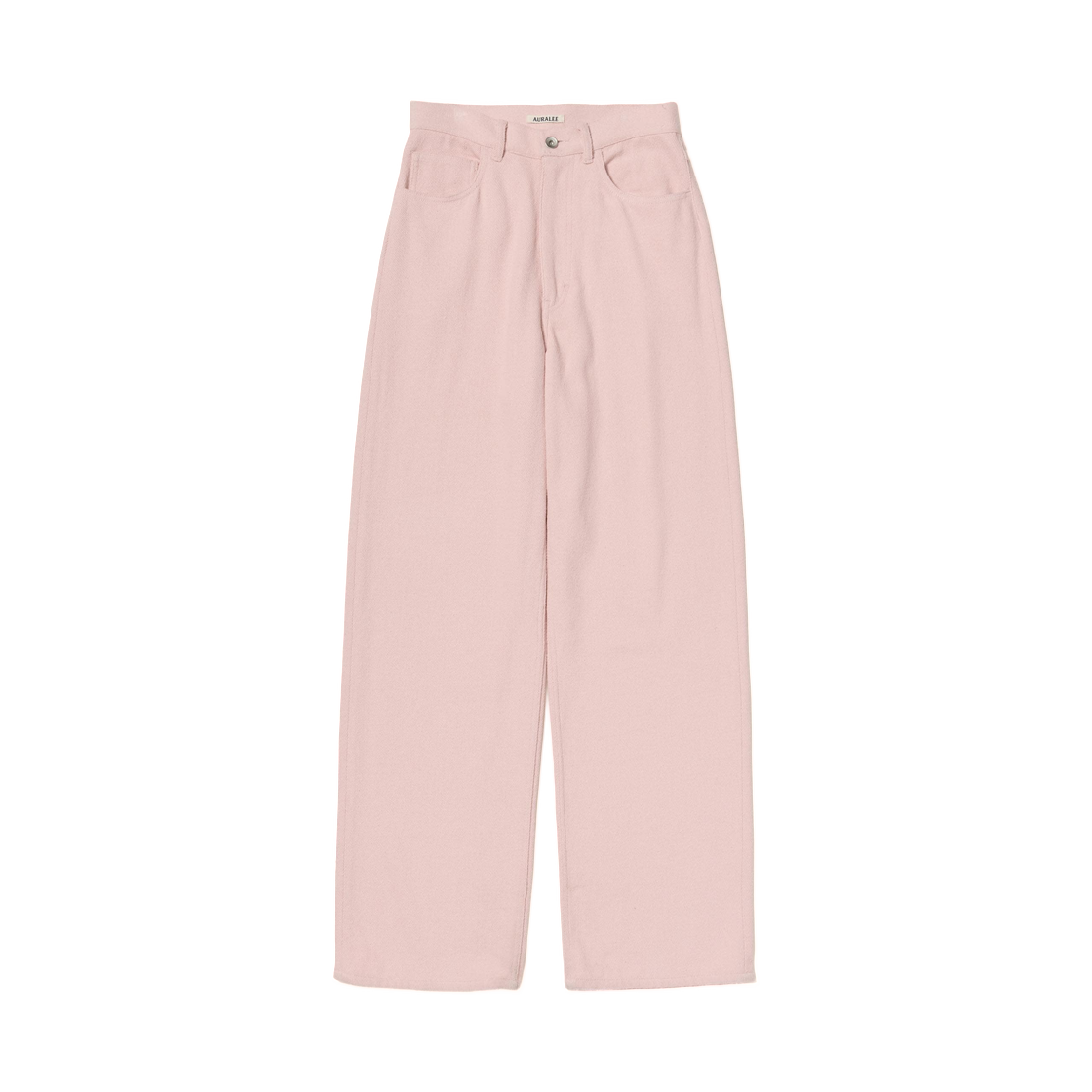 (W) 오라리 실크 넵 데님 5P 와이드 팬츠 더스티 핑크 - 26SS(Auralee Silk Nep Denim 5P Wide Pants Dusty Pink - 26SS) - 1