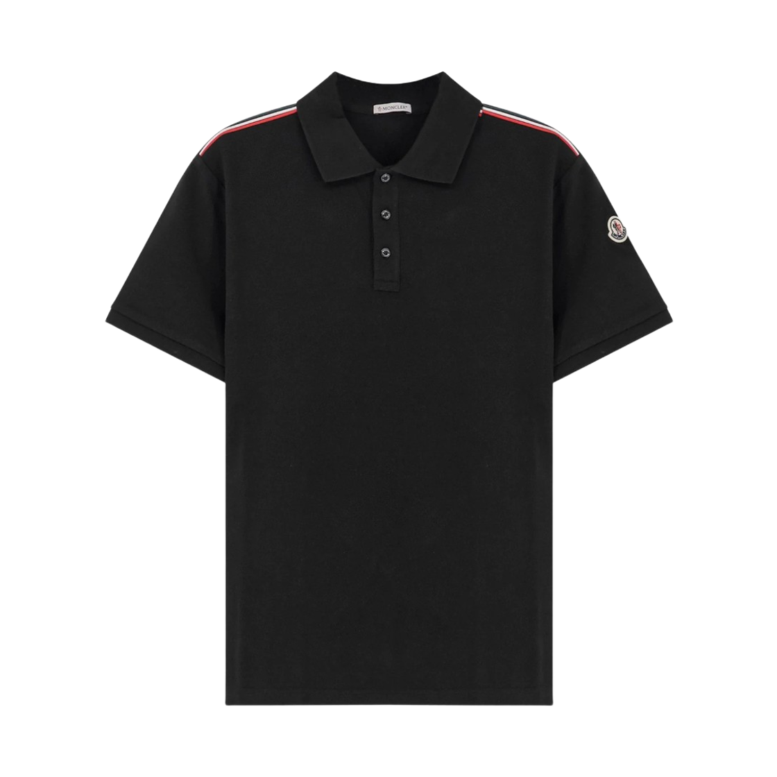 L1-091-8A00031-89A16-999 Moncler Cotton Polo Shirt Black - 26SS