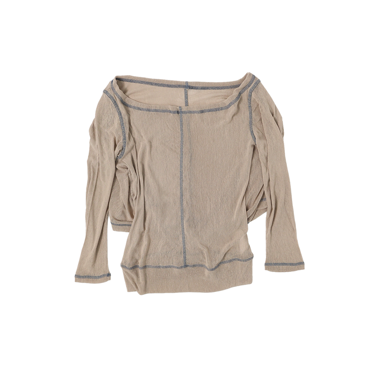 울리카 상투스 우먼 백 플레어 메쉬 탑 베이지 - 26SS(Ulika Sanctus Women Back Flare Mesh Top Beige - 26SS)