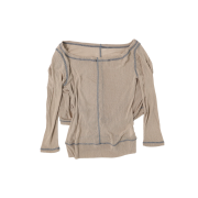 Ulika Sanctus Women Back Flare Mesh Top Beige - 26SS