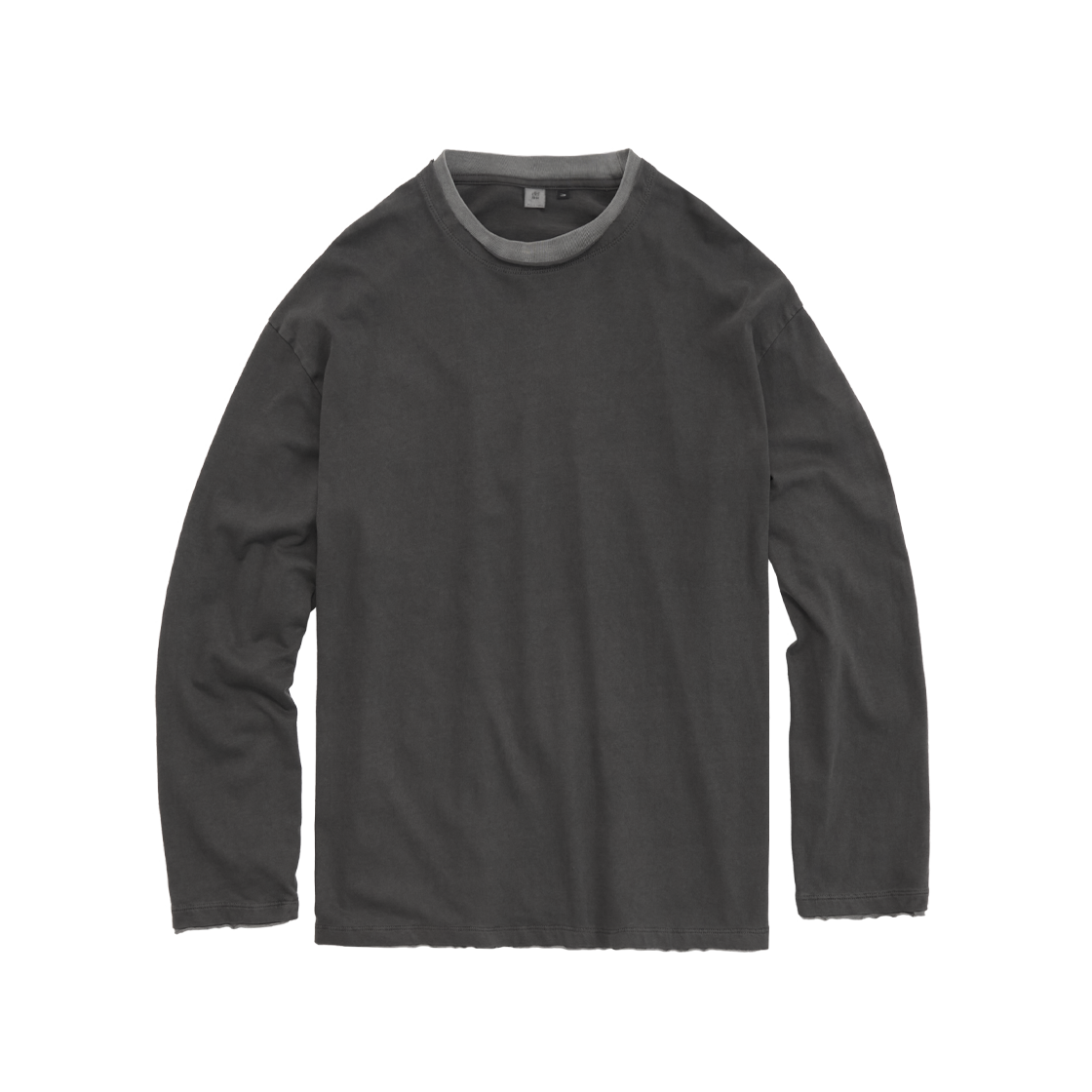 폴리테루 레이어드 롱슬리브 차콜 + 그레이(Polyteru Layered Long Sleeves Charcoal + Gray)