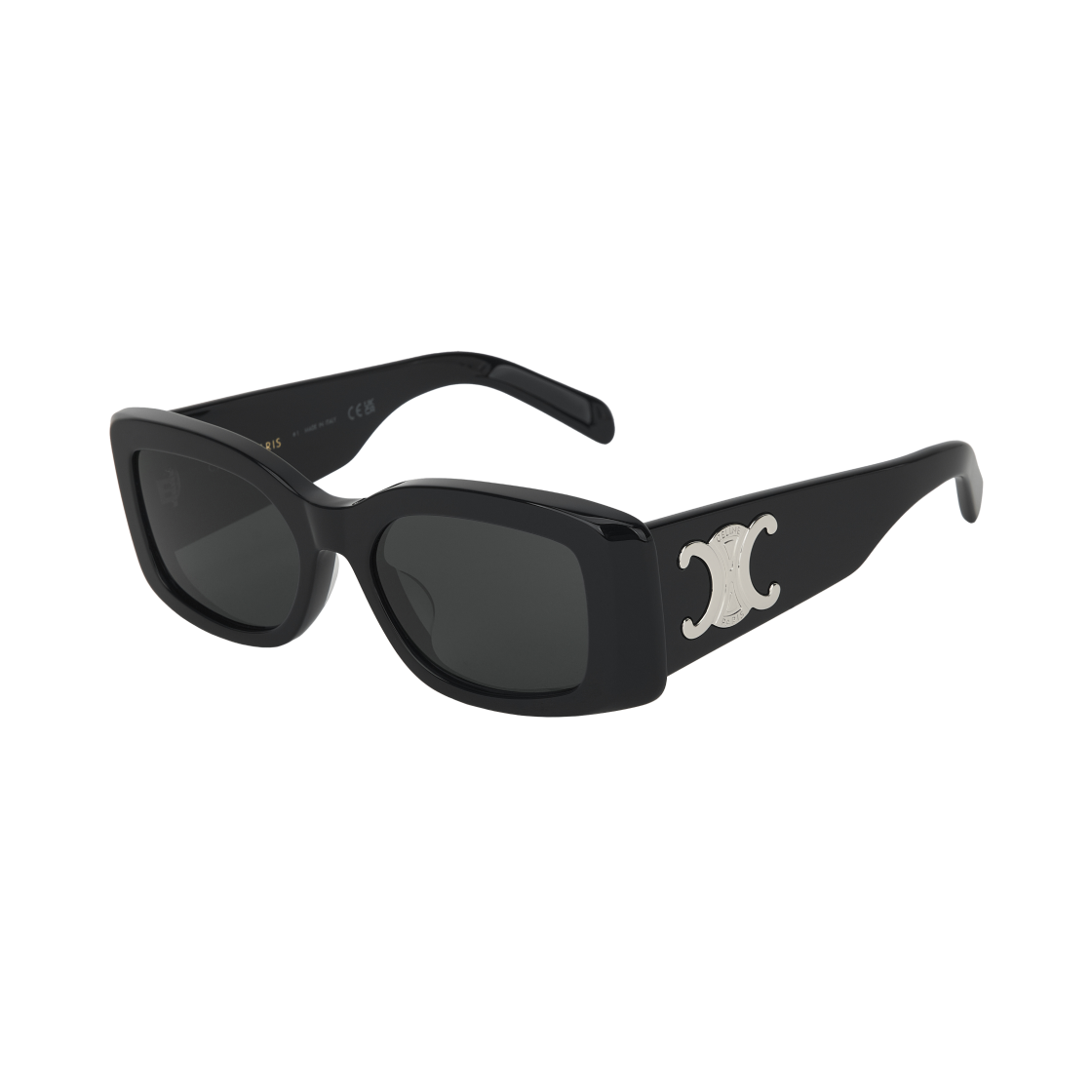 (W) 셀린느 아세테이트 트리옹프 XL 01 선글라스 블랙((W) Celine Triomphe XL 01 Sunglasses in Acetate Black)