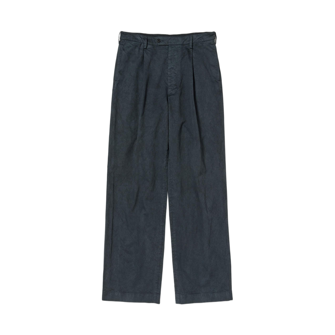 오라리 가먼트 다이드 핀스 라이트 치노 원턱 와이드 팬츠 블랙 - 26SS(Auralee Garment-Dyed Finx Light Chino One-Tuck Wide Pants Black - 26SS) - 1