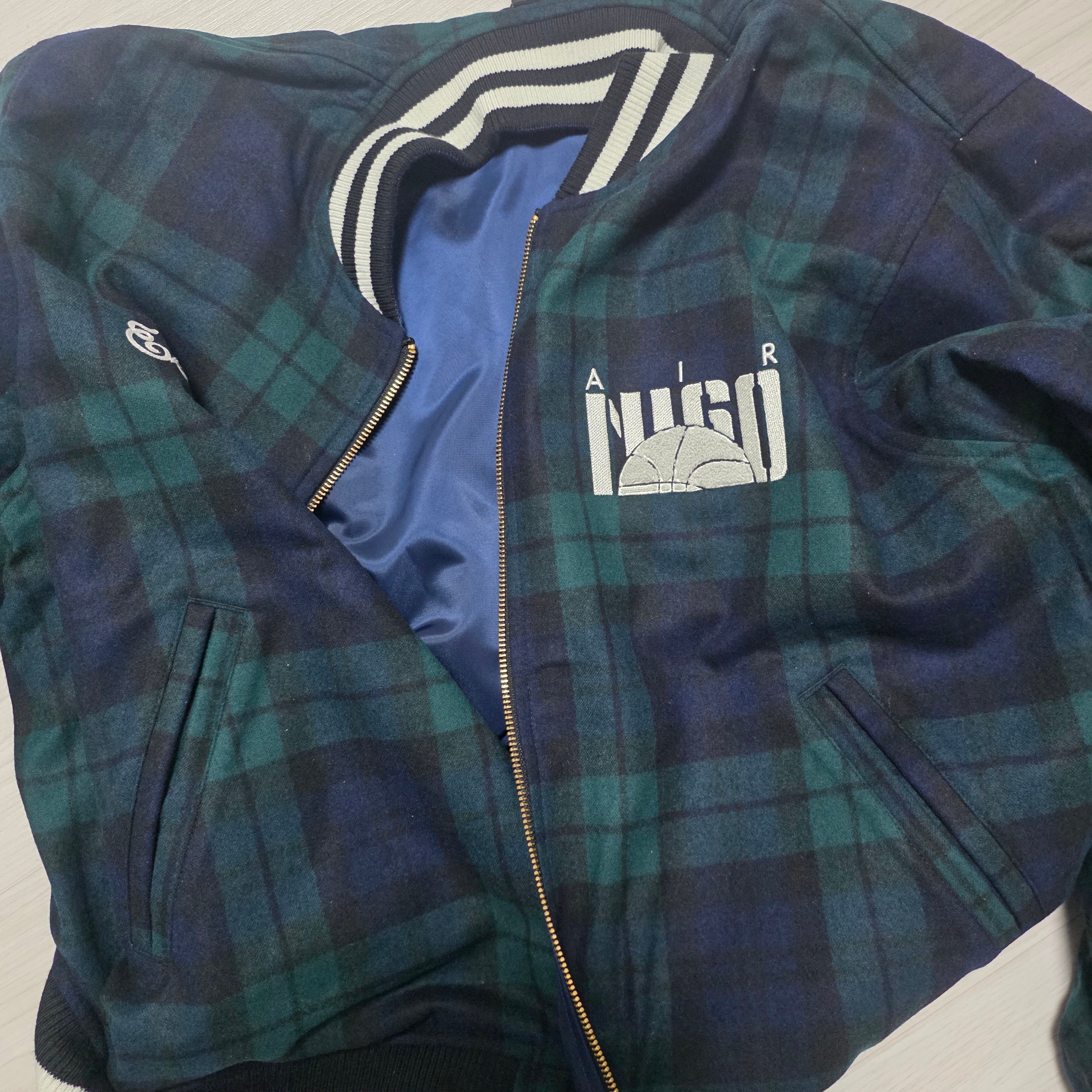 Nike x Nigo Apparel Collection Souvenir Jacket Midnight Navy Black (HQ7525-410) 착용 스타일 - 2