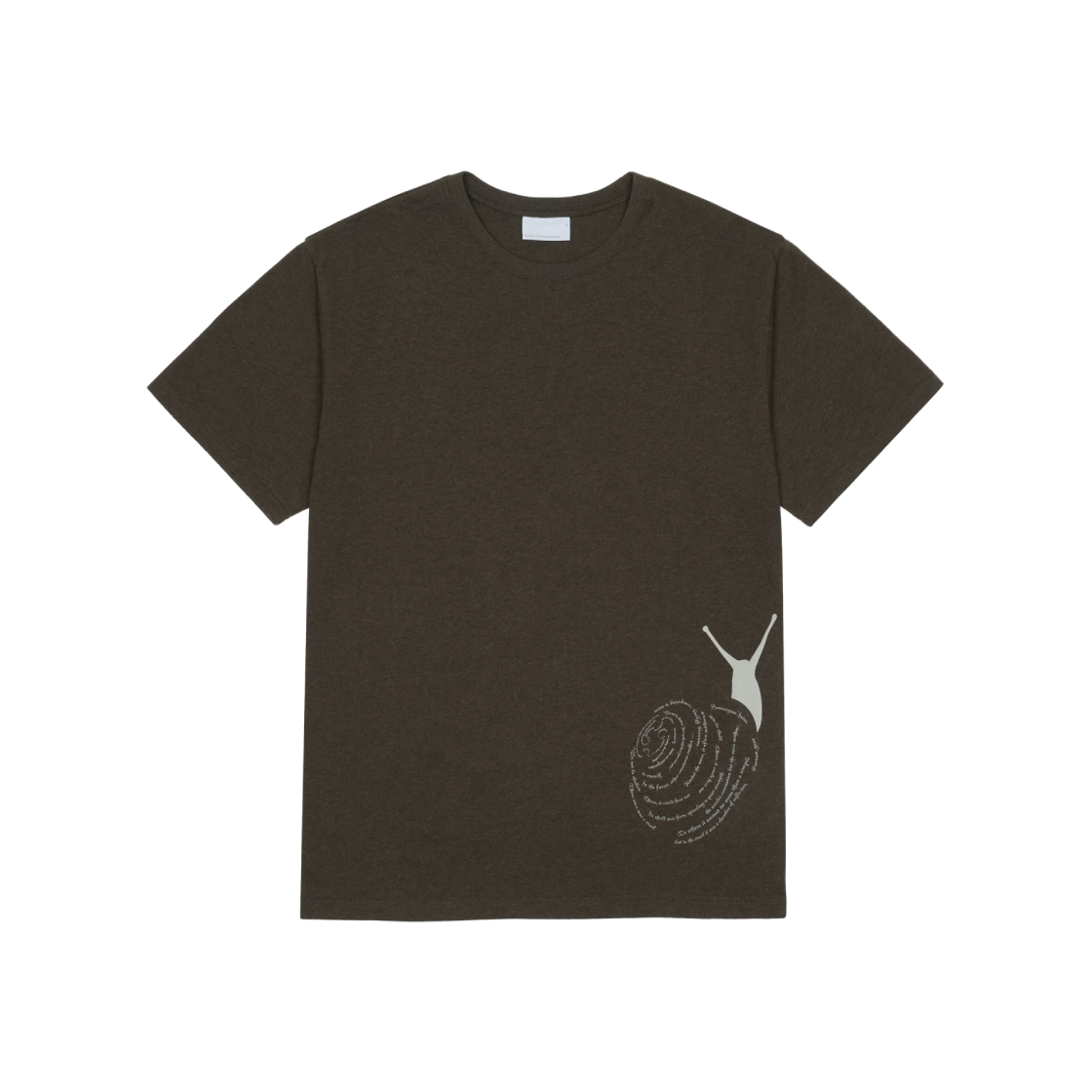 산산기어 스네일 티셔츠 멜란지 브라운(Sansan Gear Snail T-Shirt Melange Brown)