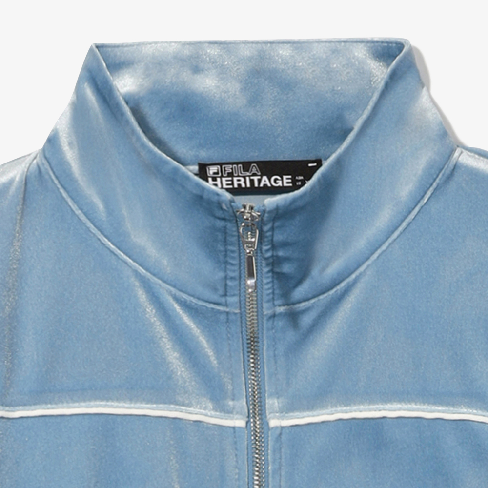 [6% 적립] FILA HERITAGE COLLECTION 헤리티지 벨로아 자켓 라이트 블루([6% 적립] FILA HERITAGE COLLECTION Heritage Velour Jacket Light Blue) - 3