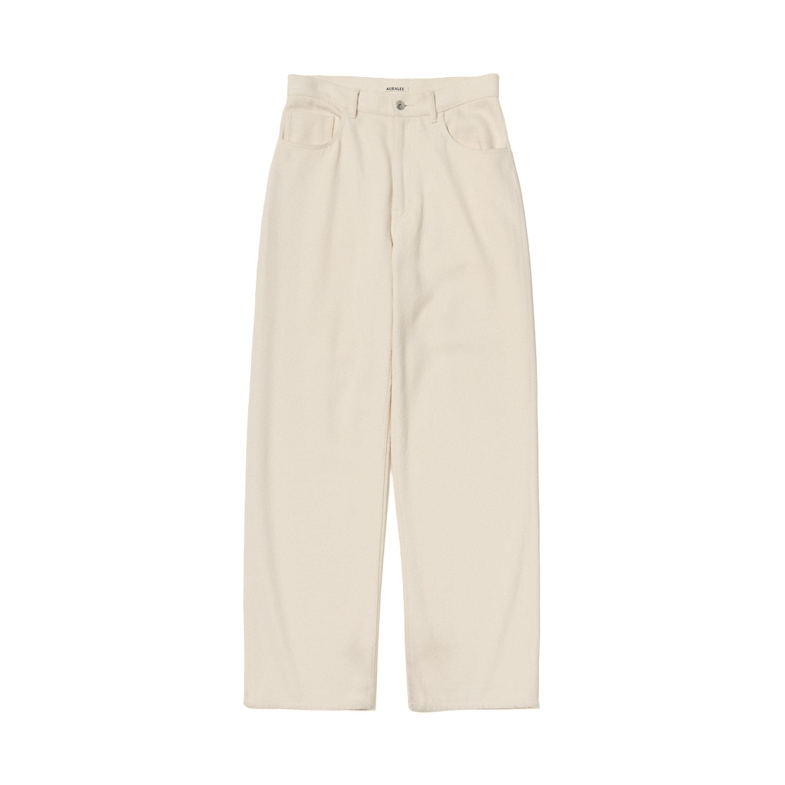 오라리 실크 넵 데님 5P 와이드 팬츠 아이보리 화이트 - 26SS(Auralee Silk Nep Denim 5P Wide Pants Ivory White - 26SS)