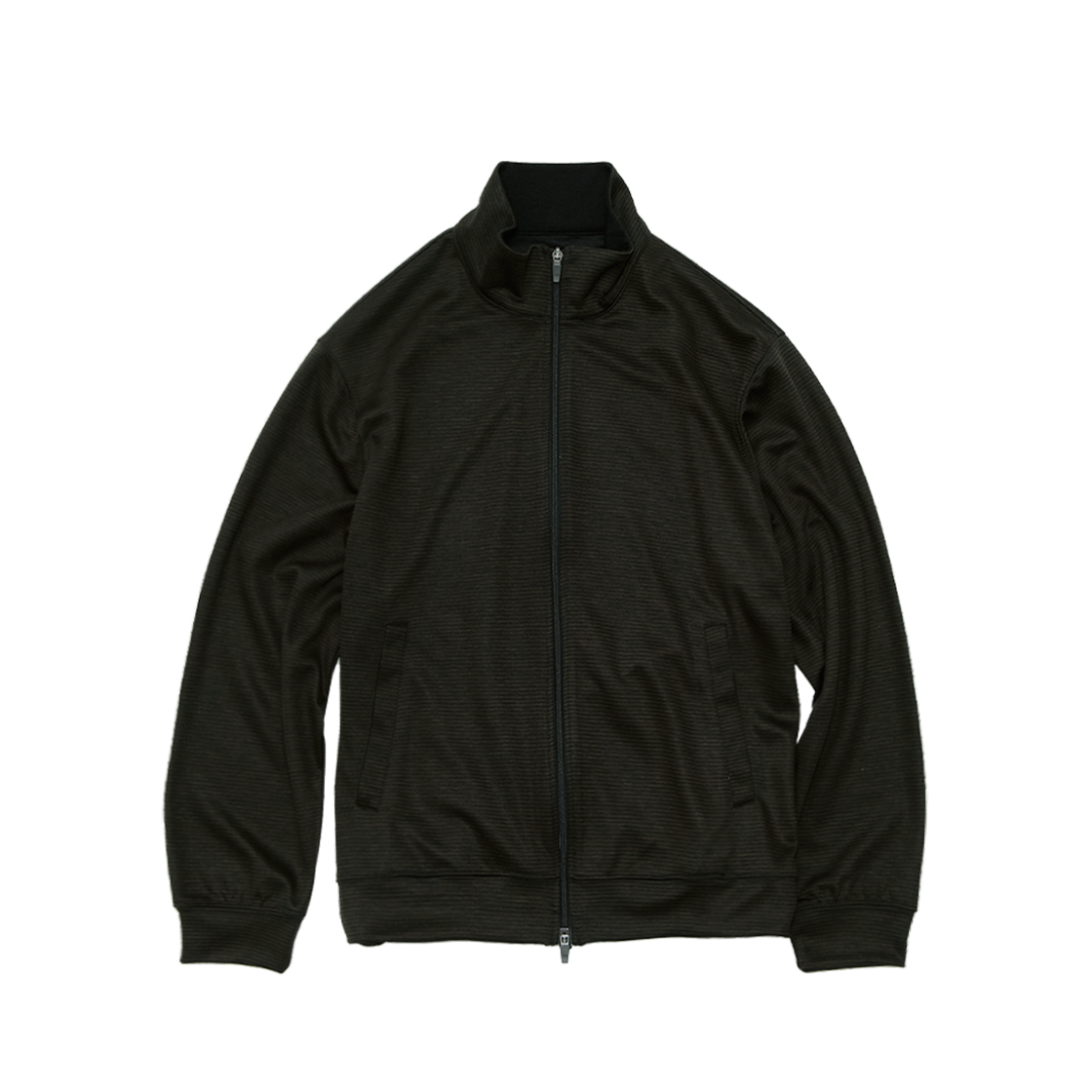 폴리테루 휴먼인덱스 스트라이프 트랙 탑 자켓 카키 블랙(Polyteru Human Index Striped Track Top Jacket Khaki Black)