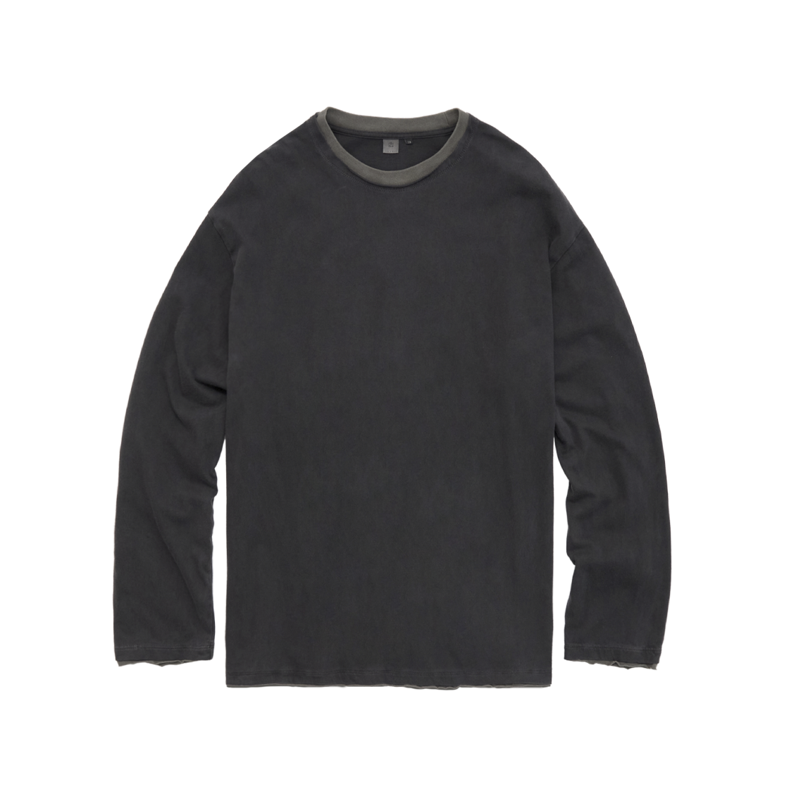 폴리테루 레이어드 롱슬리브 딥 차콜 + 세이지(Polyteru Layered Long Sleeves Deep Charcoal + Sage)