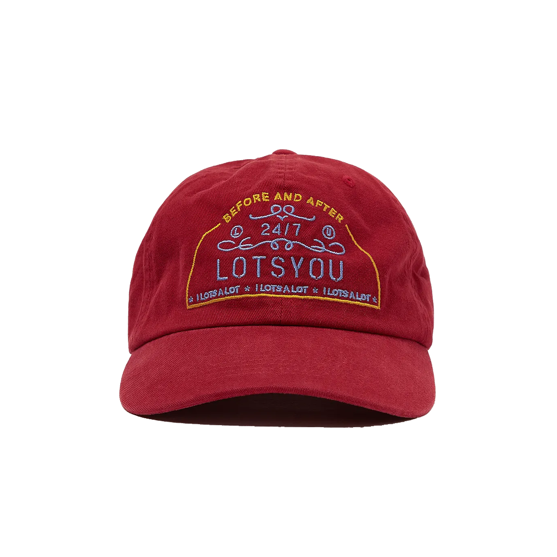 PWTH5AHW521ORD LOTS YOU Old Money Classic Ballcap Red