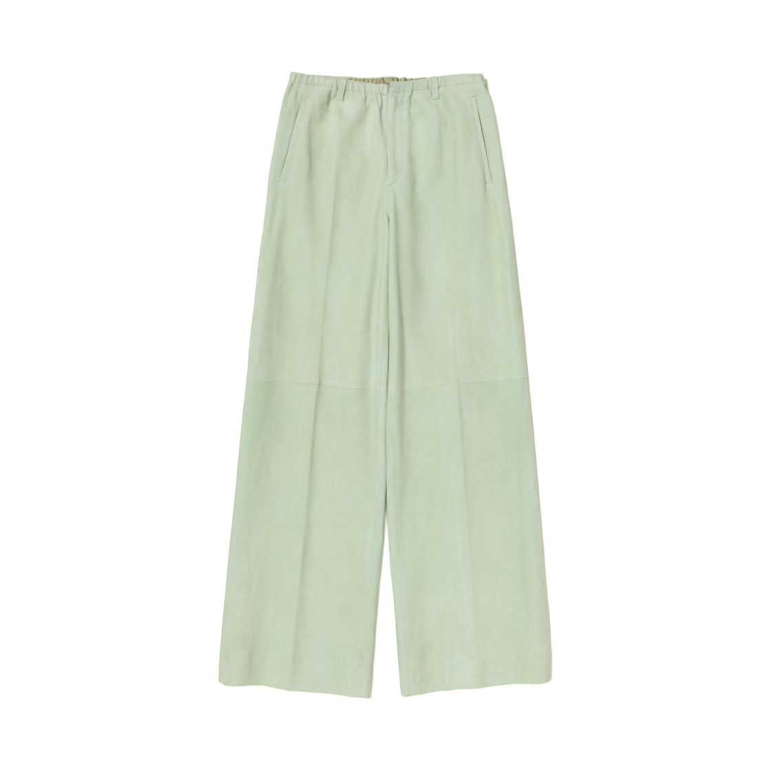 (W) 오라리 실키 그레인 스웨이드 드로우스트링 팬츠 더스티 민트 - 26SS(Auralee Silky Grain Suede Drawstring Pants Dusty Mint - 26SS) - 1