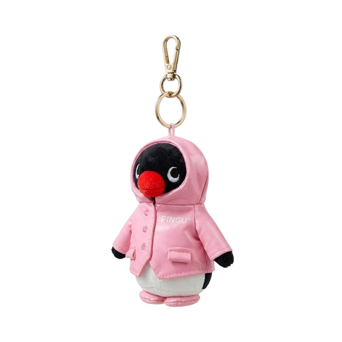 핑구 x CGV 우비 핑구 인형 키링 핑크 (10cm)(Pingu x CGV Raincoat Pingu Doll Keyring Pink (10cm))