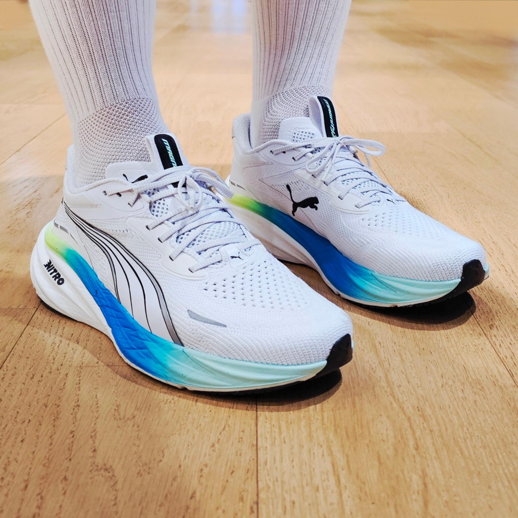 Puma Magnify Nitro 3 White Mint Melt 착용 스타일