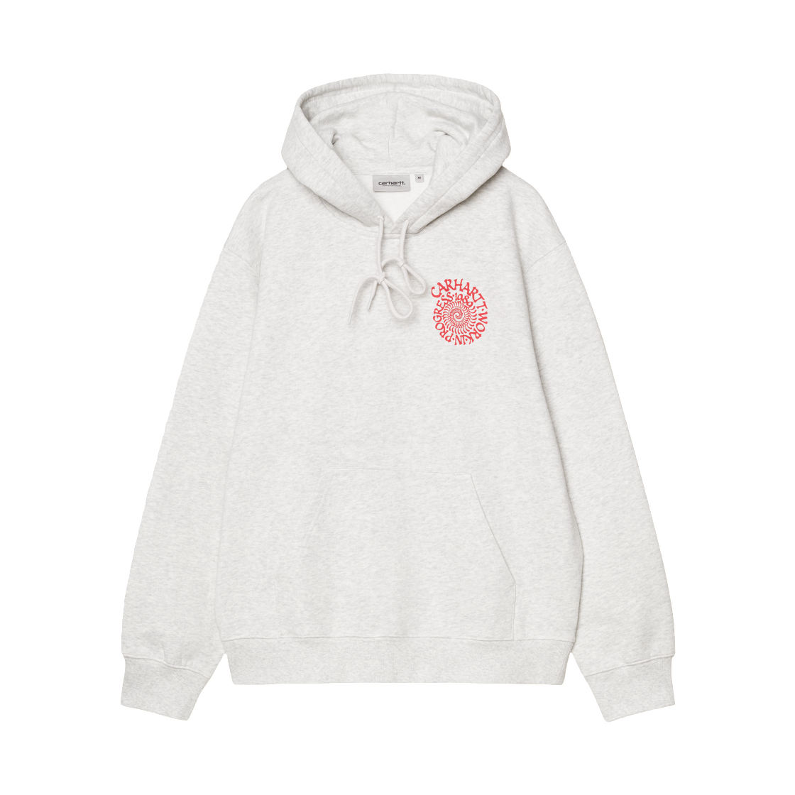 I036376-482-XX Carhartt WIP Hooded Spiral Sweatshirt Ash Heather