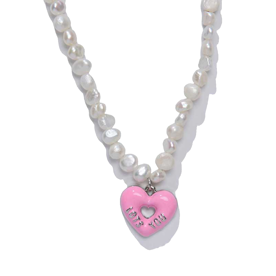 라츠유 캔디 팝 펄 네크리스 핑크(LOTS YOU Candy Pop Pearl Necklace Pink)