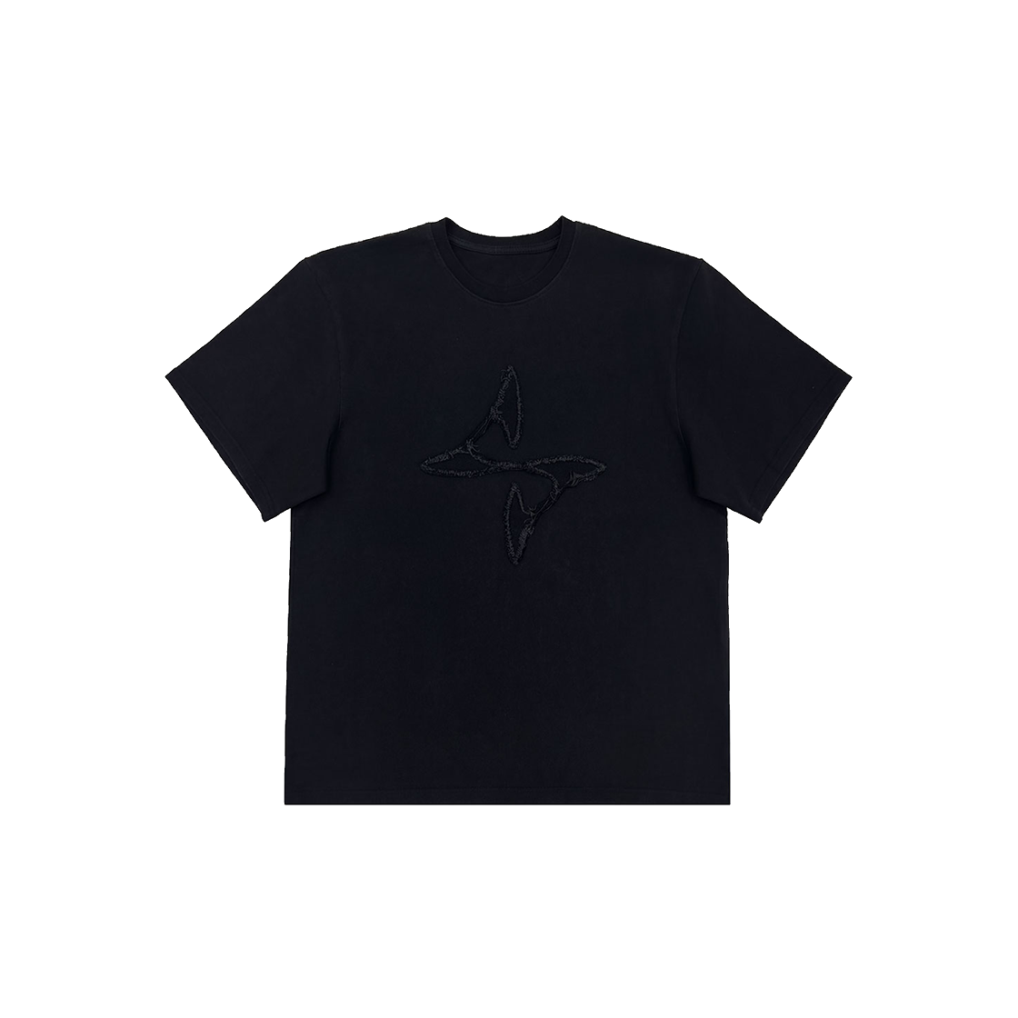 비엘알 로우 컷 패치 로고 티셔츠 블랙(BLR Low-Cut Patch Logo T-Shirt Black)