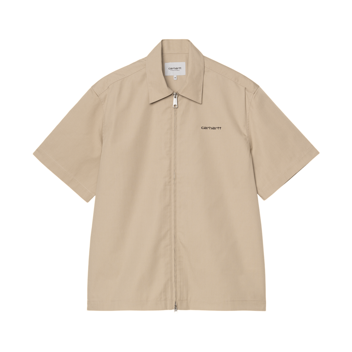 칼하트 WIP 숏슬리브 포스탈 집 셔츠 이로코 블랙(Carhartt WIP S/S Postal Zip Shirt Iroko Black)