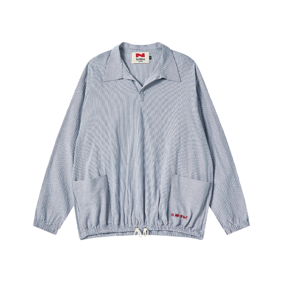 NV26SPLS09BL N ARCHIVE Raw Texture Vintage Pullover Blue