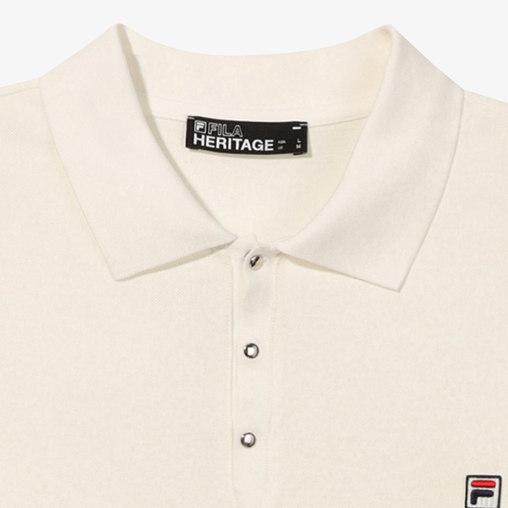 [6% 적립] FILA HERITAGE COLLECTION 오버핏 피케 반팔티 화이트([6% 적립] FILA HERITAGE COLLECTION INDIRIZZO Pique Polo White) - 4