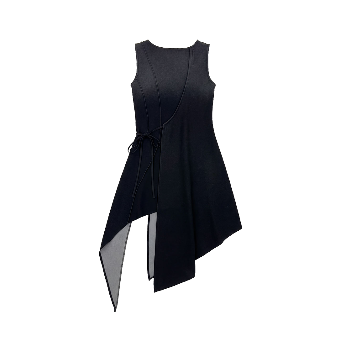 비엘알 언밸런스드 그라데이션 원피스 블랙(BLR Unbalanced Gradation One-Piece Black) - 2