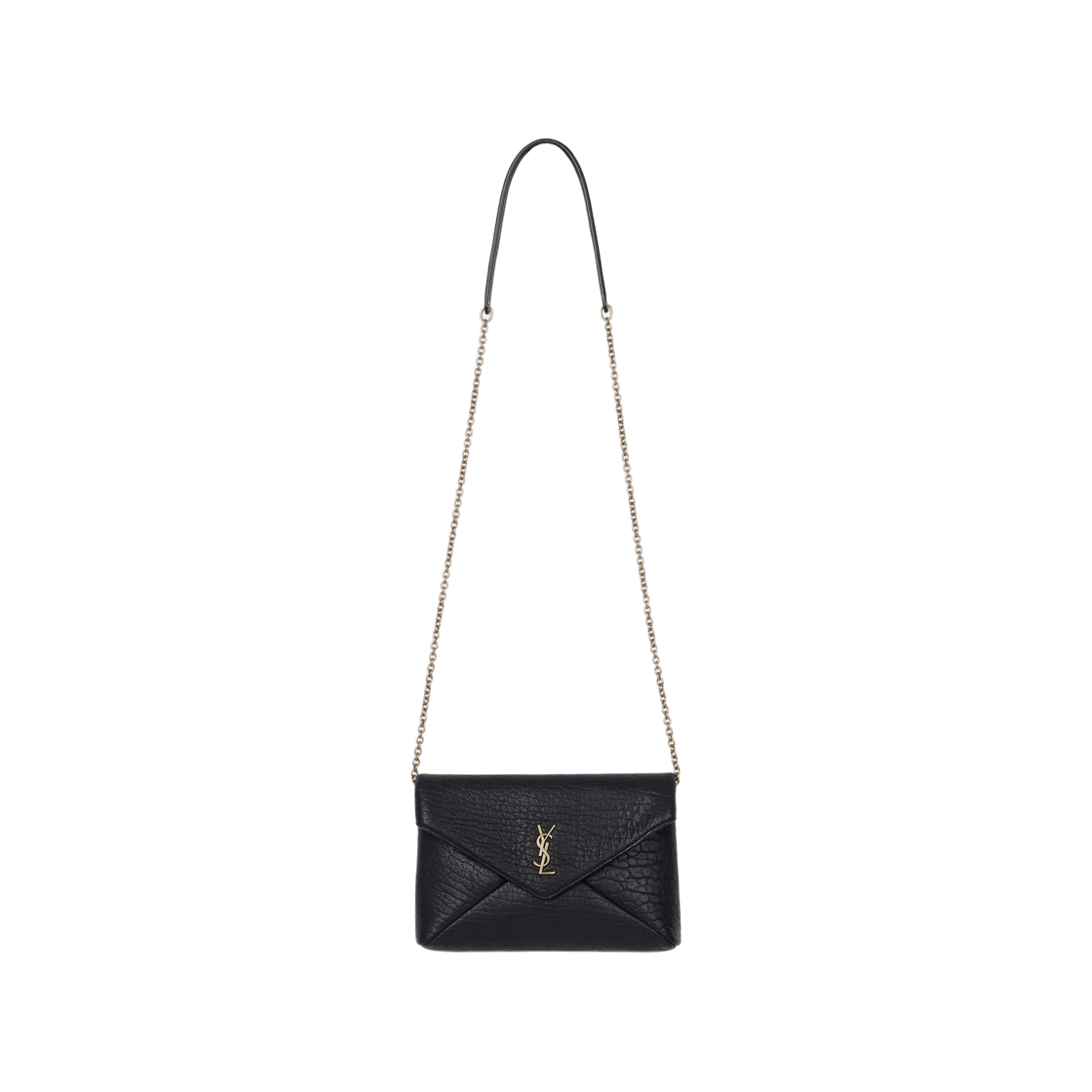 생로랑 엔벨로프 그레인 램스킨 크로스바디백 블랙(Saint Laurent Envelope Crossbody Bag in Grained Lambskin Black) - 2
