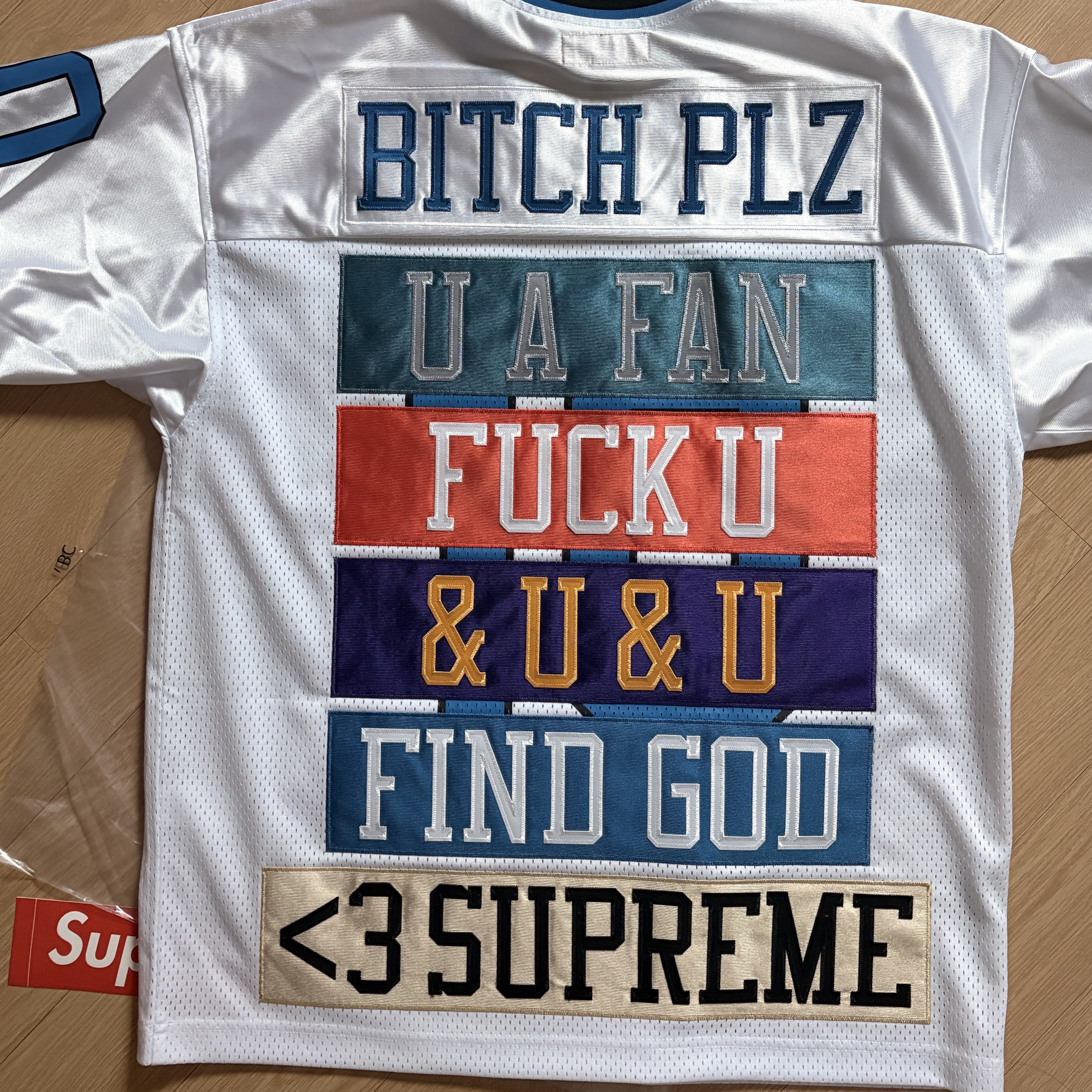 Supreme Find God Football Jersey White - 26SS 착용 스타일 - 2