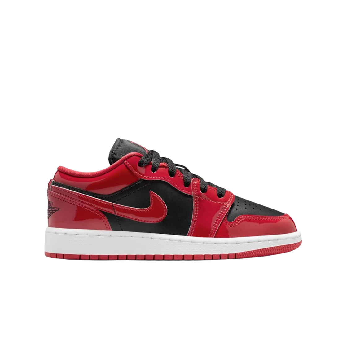 HV4396-006 (GS) Jordan 1 Low SE Black Varsity Red