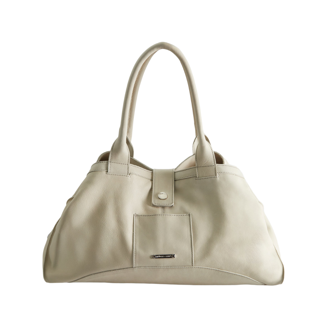 팔로마울 빅 구이다 스퀘어 토트 핸드백 스몰 포켓 퍼스널라이즈 클라스프 에크루(Paloma Wool Big Guida Square Tote Handbag Small Pocket Personalized Clasp Ecru)