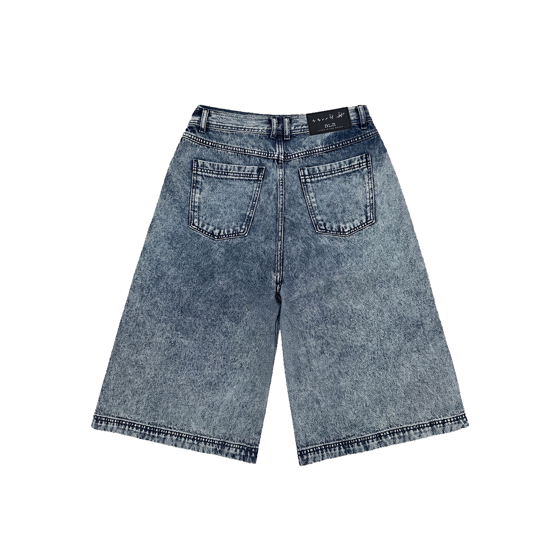 비엘알 커브드 디테일 버뮤다 데님 팬츠(BLR Curved Detail Bermuda Denim Pnats) - 2