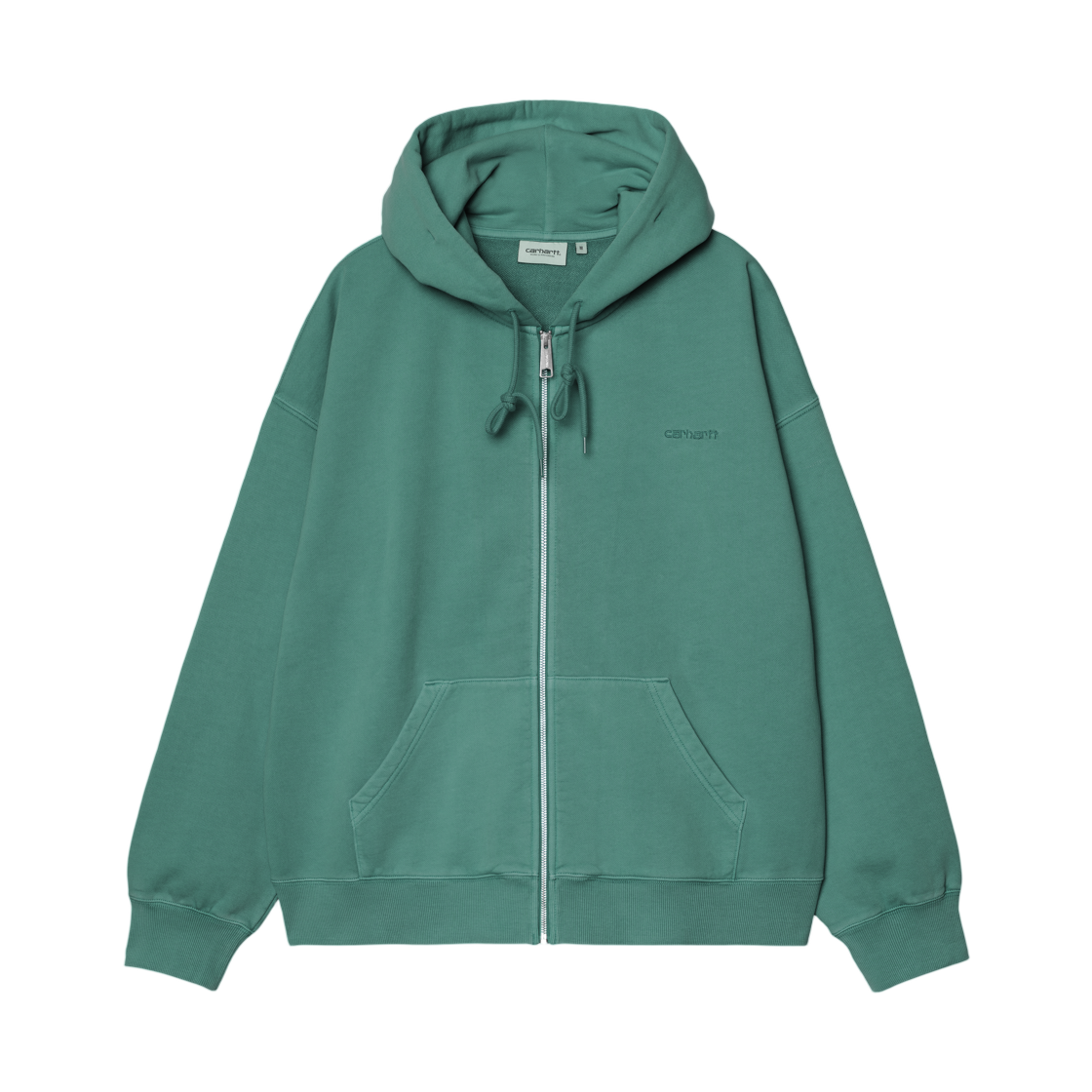 칼하트 WIP 후드 벤톤 스웨트 자켓 릴리 가먼트 다이드(Carhartt WIP Hooded Benton Sweat Jacket Lily Garment Dyed)