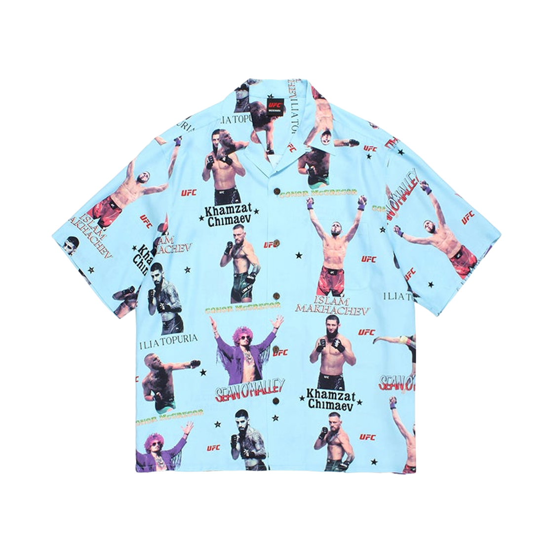 와코 마리아 x UFC 숏슬리브 하와이안 셔츠 블루(Wacko Maria x UFC S/S Hawaiian Shirt Blue)