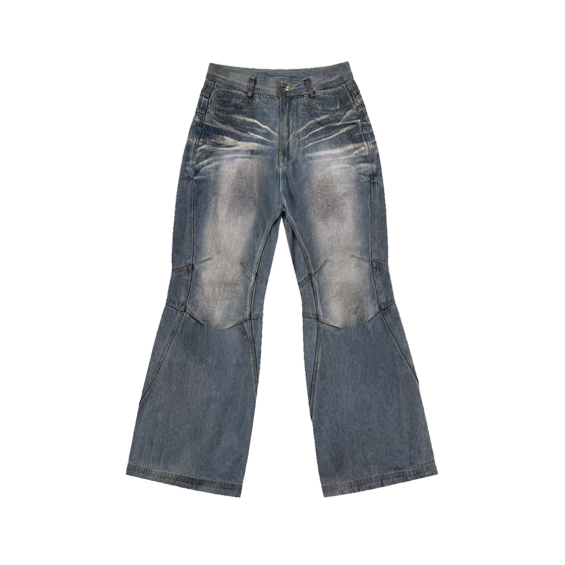 비엘알 더블 요크 오일 워시드 부츠컷 데님 팬츠(BLR Double Yoke Oil Washed Bootcut Denim Pants)