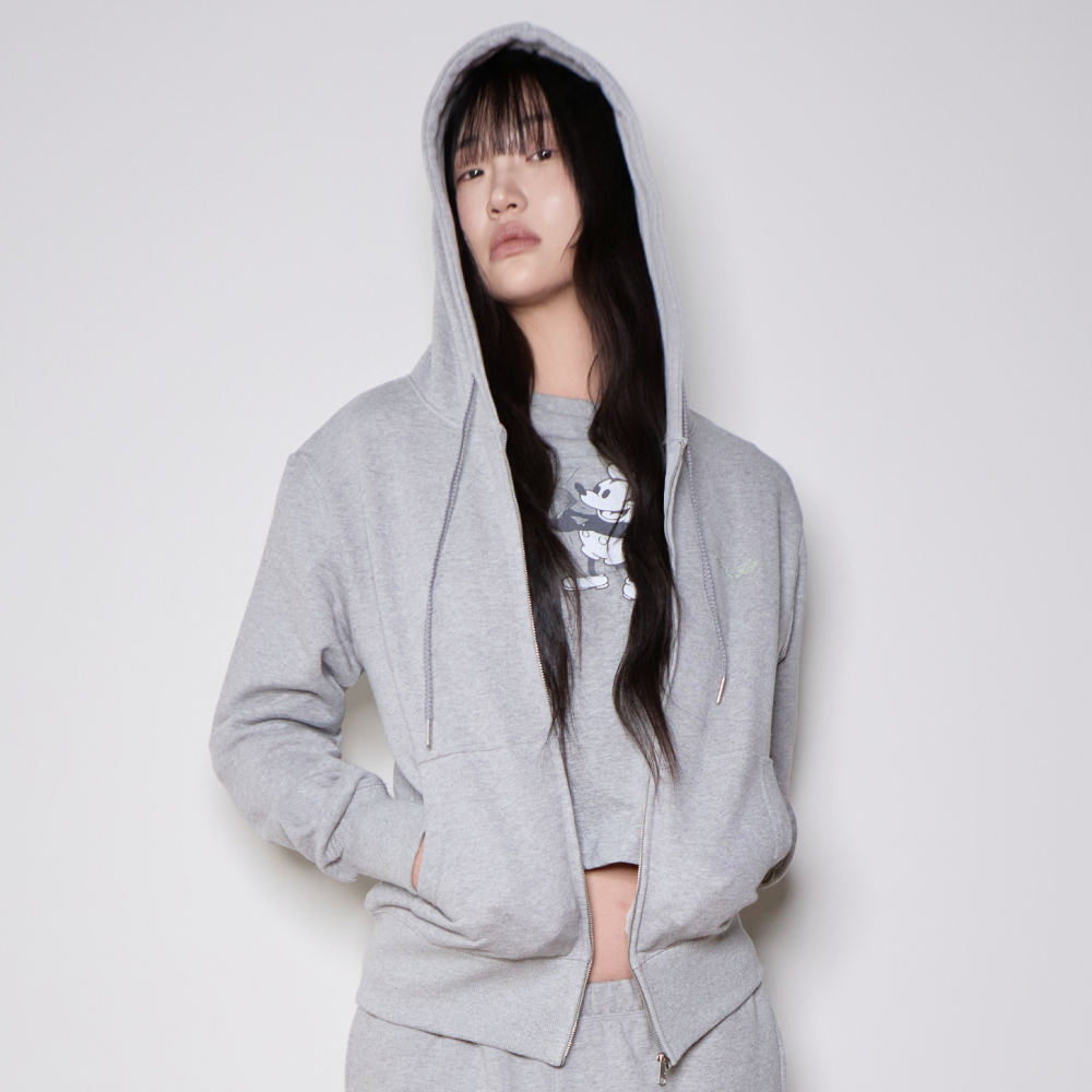 디스이즈파인 스탠다드 집업 후디 스포티프그레이(THIS IS FINE Standard Zip Hoodie Sportif Gray) - 2