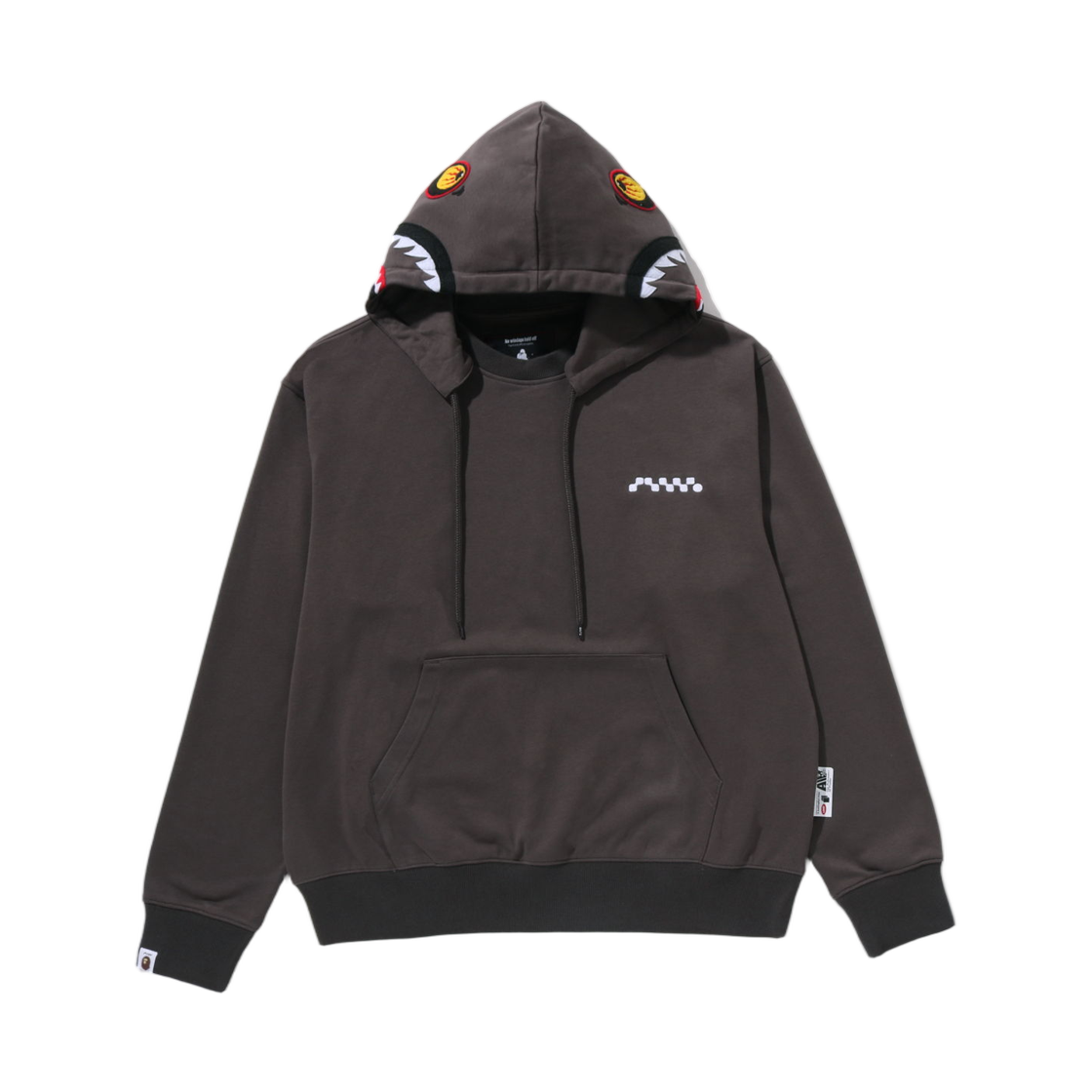 베이프 x 카즈키 쿠라이시 애프터후드 샤크 후드 차콜(BAPE x Kazuki Kuraishi Afterhood Shark Hoodie Charcoal) - 1