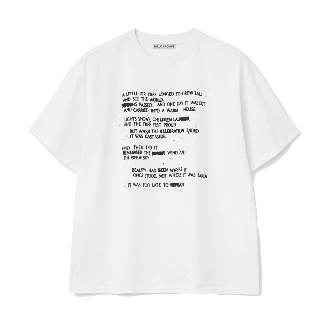 밀로 아카이브 피르 타이포 티셔츠 화이트(Millo Archive Fir Typo T-Shirt White)