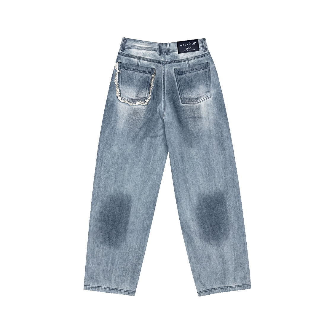 비엘알 디스트로이드 빈티지 오일 워싱 데님 팬츠(BLR Destroyed Vintage Oil Washing Denim Pants) - 2