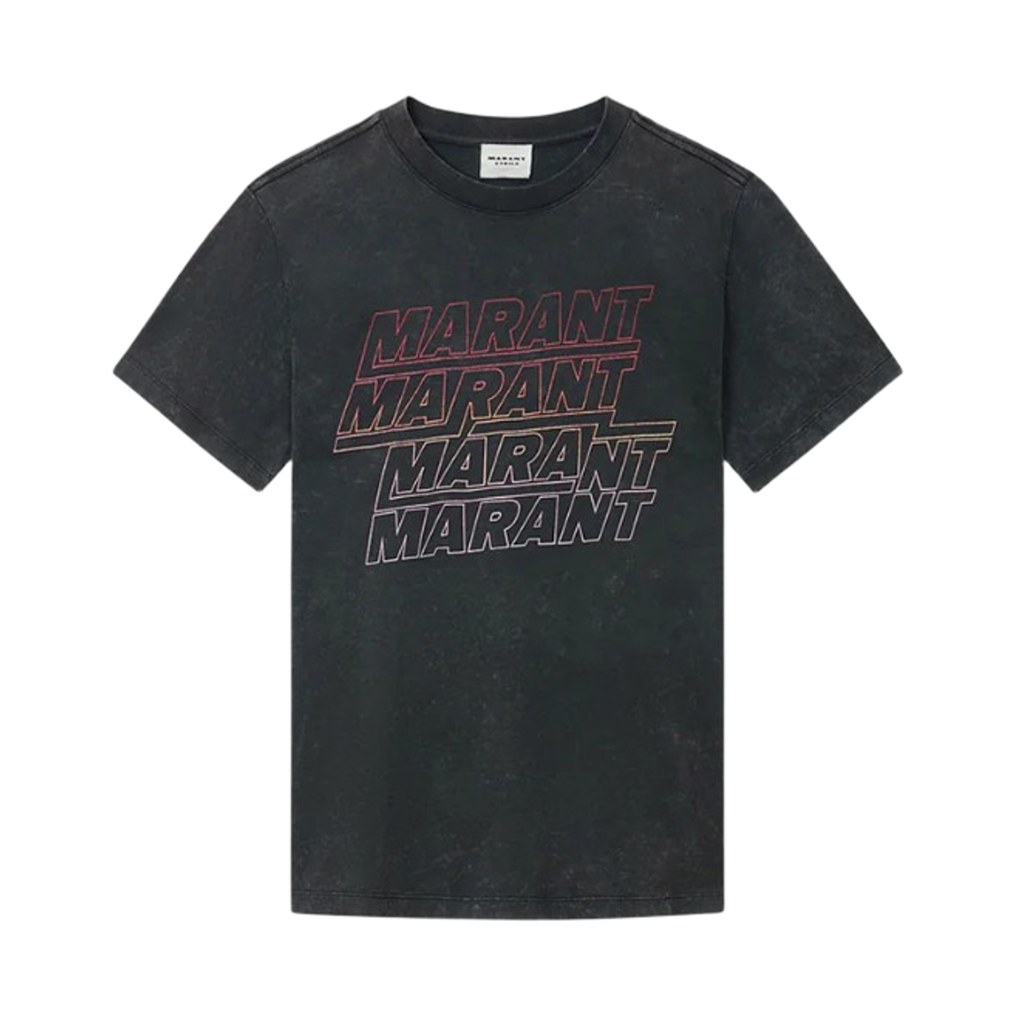 (W) 이자벨 마랑 조엘린 코튼 숏슬리브 로고 티셔츠 오프 블랙 - 26SS((W) Isabel Marant Zoeline Cotton Short Sleeve Logo T-Shirt Off Black - 26SS)
