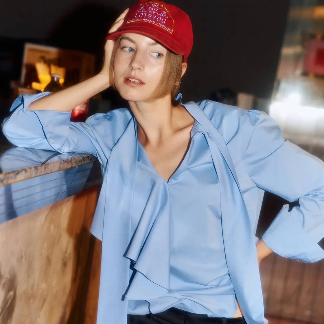 라츠유 올드 머니 클래식 볼캡 레드(LOTS YOU Old Money Classic Ballcap Red) - 2