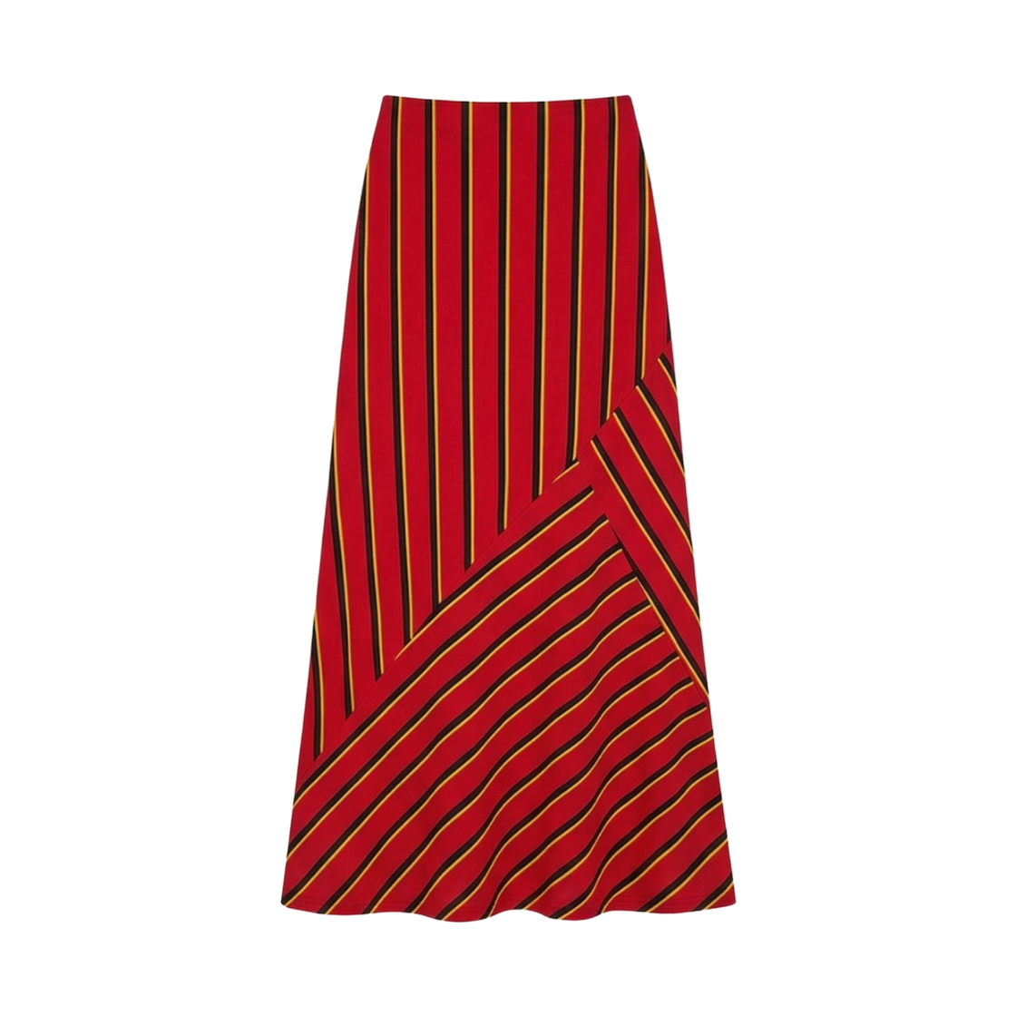 포샤 디지 스트라이프 스커트 레드(Posha Dizzy Stripe Skirt Rd)