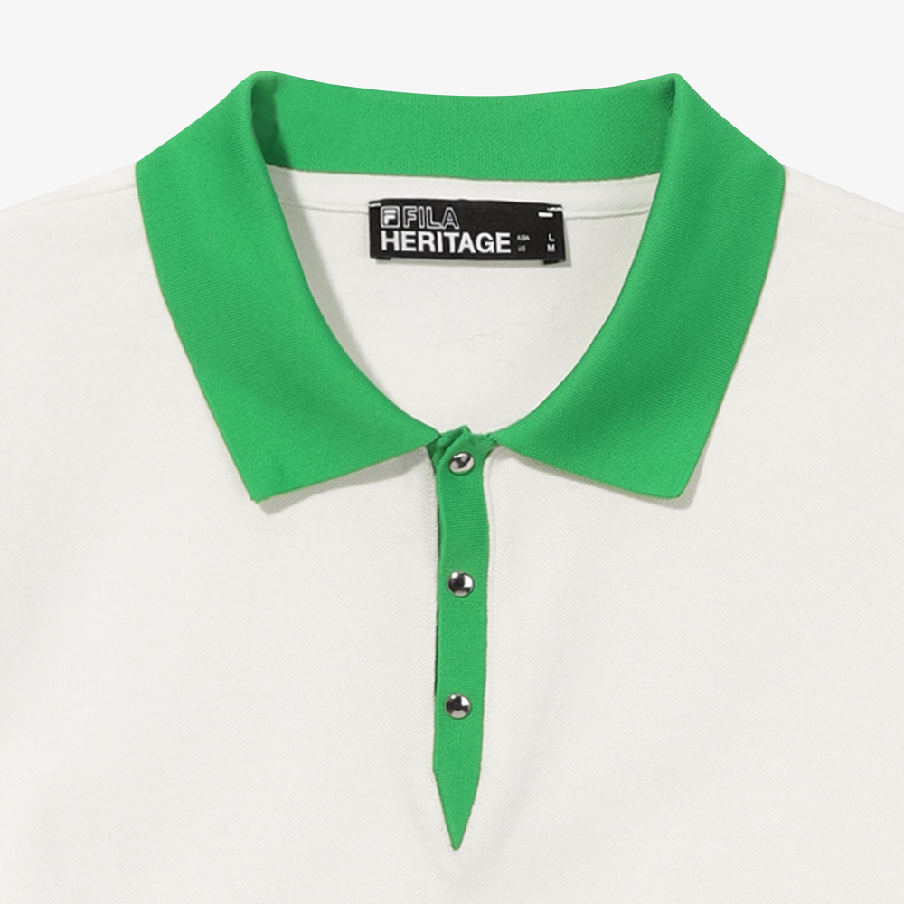 [6% 적립] FILA HERITAGE COLLECTION 피케 카라티 화이트([6% 적립] FILA HERITAGE COLLECTION BB Polo White) - 3