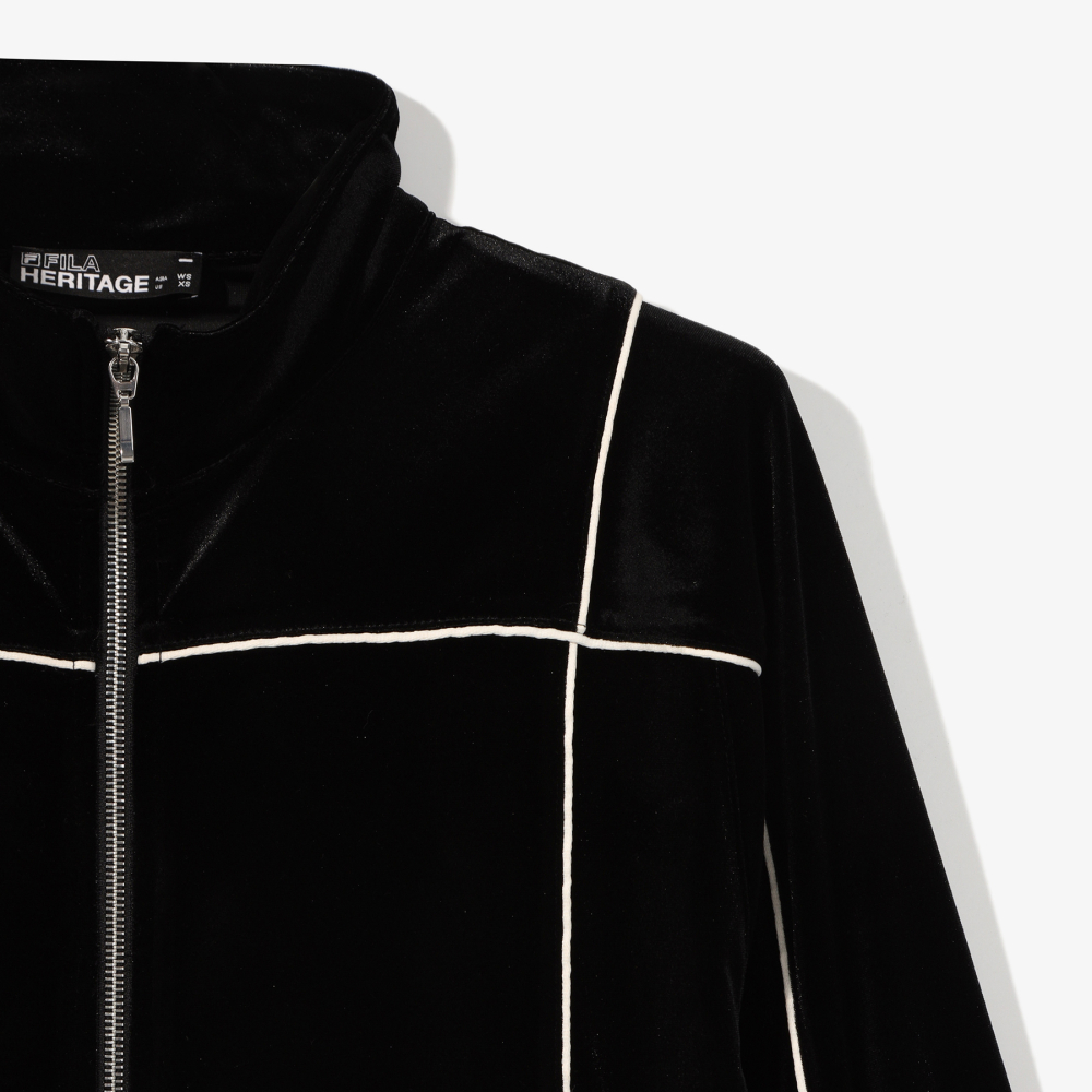 [6% 적립] FILA HERITAGE COLLECTION 헤리티지 벨로아 자켓 블랙([6% 적립] FILA HERITAGE COLLECTION Heritage Velour Jacket Black) - 5