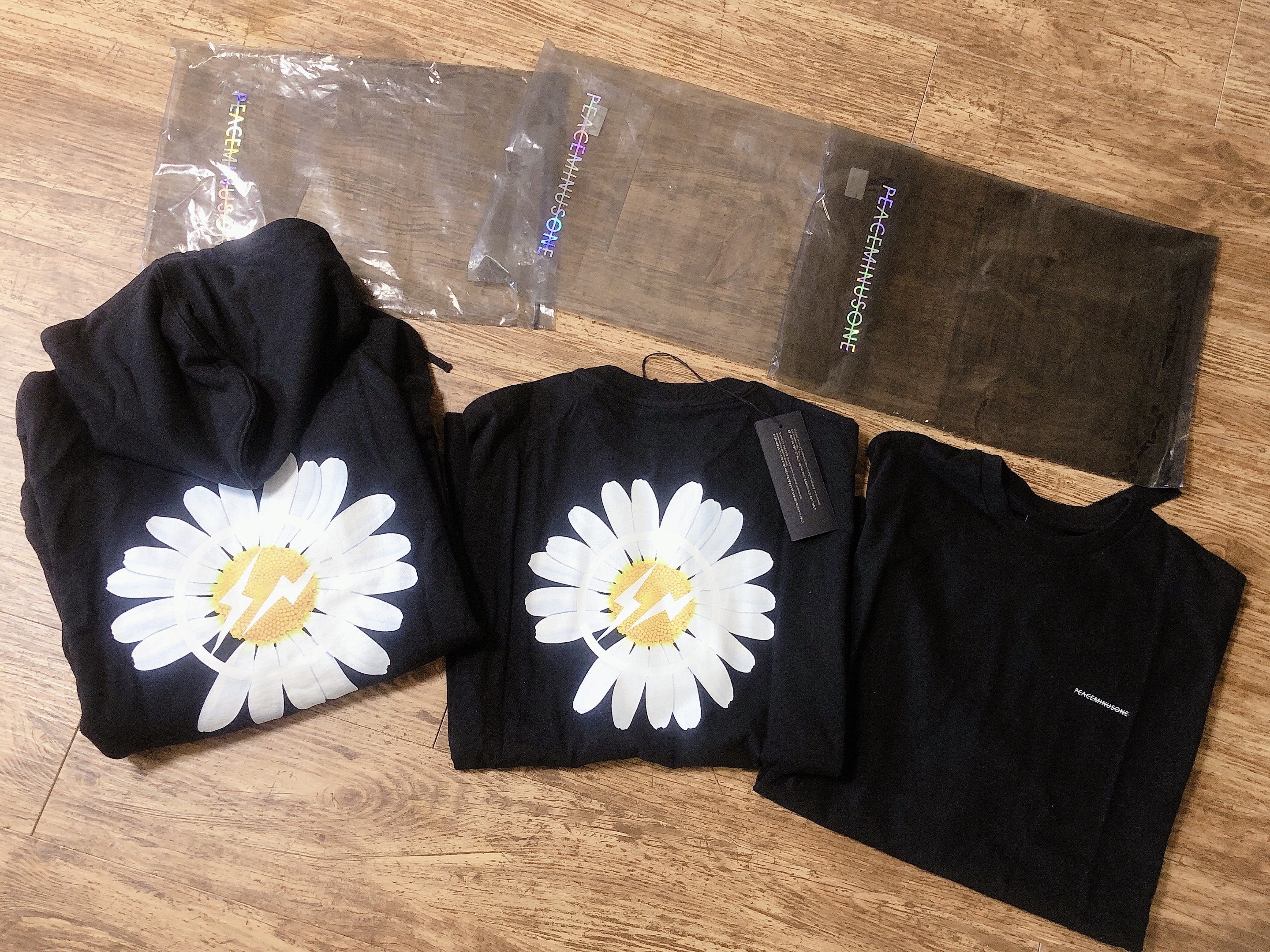 Peaceminusone Cotton T-Shirt #1 Black 착용 스타일
