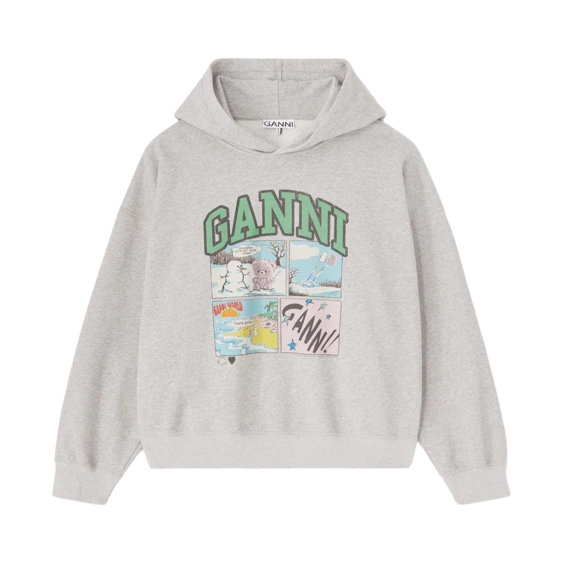 A1060034-920 (W) Ganni Graphic Print Hoodie Paloma
