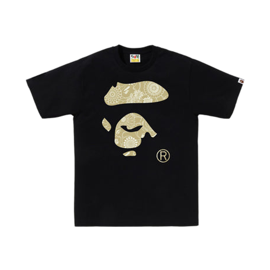 - BAPE Japanese Indigo Art Camo Ape Face T-Shirt Black