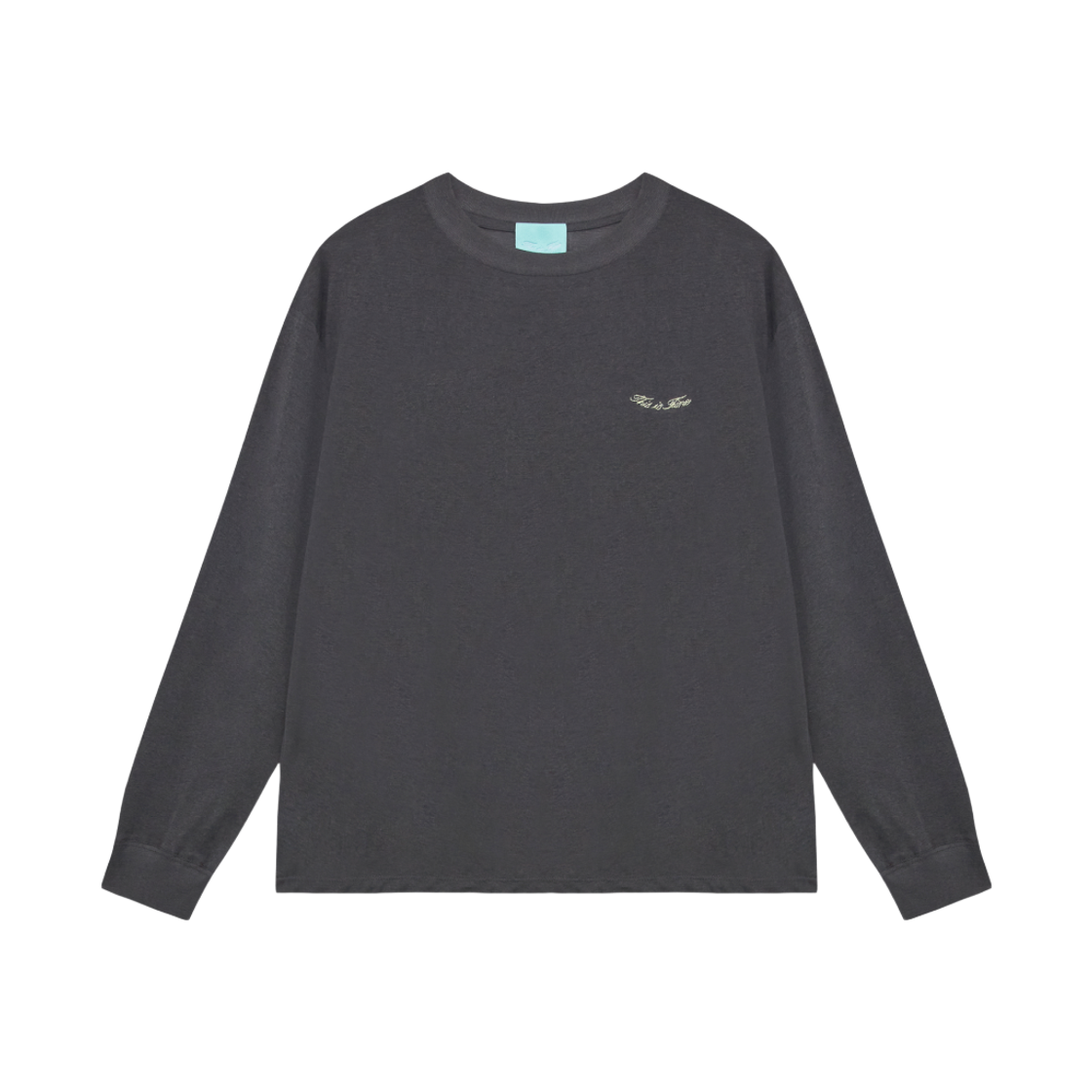 디스이즈파인 스탠다드 롱슬리브 로고 티 챠콜(THIS IS FINE Standard LS Logo Tee Charcoal)